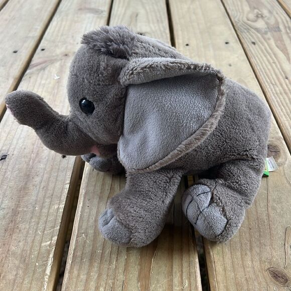 Wild Republicans Gray Dumbo Elephant Zoo 10” Plush Stuffed Animal Sitting - Picture 5 of 8